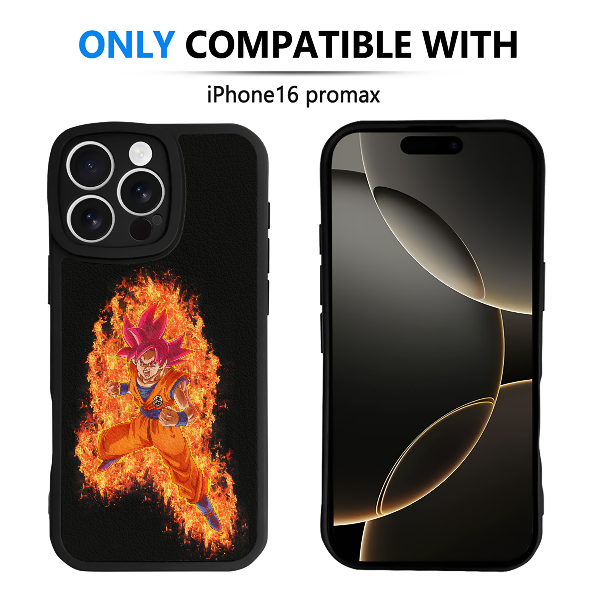 （画像用） ドラゴンボール 孫悟空（そん ごくう）Son Goku カカロット DRAGON BALL Kakarotto 【iPhone 16シリーズ対応】シリコンスマホケース（レザー調） 材質：シリコン